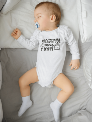 Body bebelusi personalizat ''Programul meu e lege''