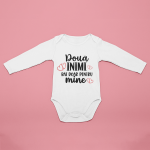 Body bebelusi personalizat ''Două inimi bat doar pentru mine!''