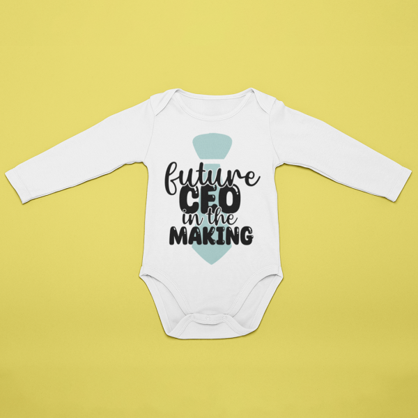 Body bebelusi personalizat "Future CEO in the making"