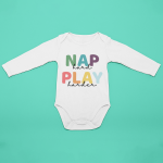 Body bebelusi personalizat "Nap hard, play harder"