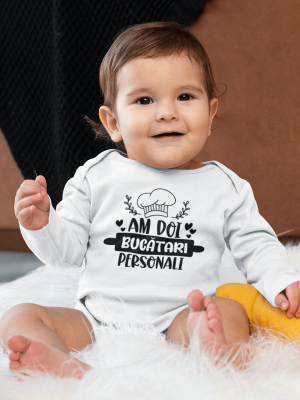 Body bebelusi personalizat ''Am doi bucătari personali''