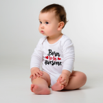 Body bebelusi personalizat "Born to be awesome"