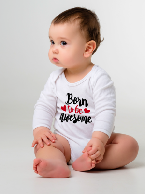 Body bebelusi personalizat "Born to be awesome"
