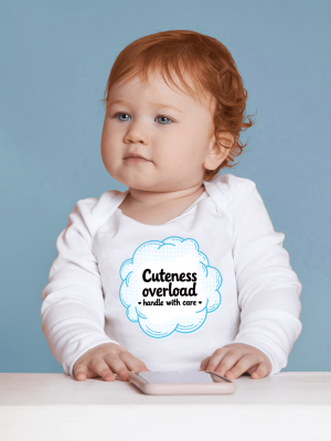 Body bebelusi personalizat "Cuteness overload"