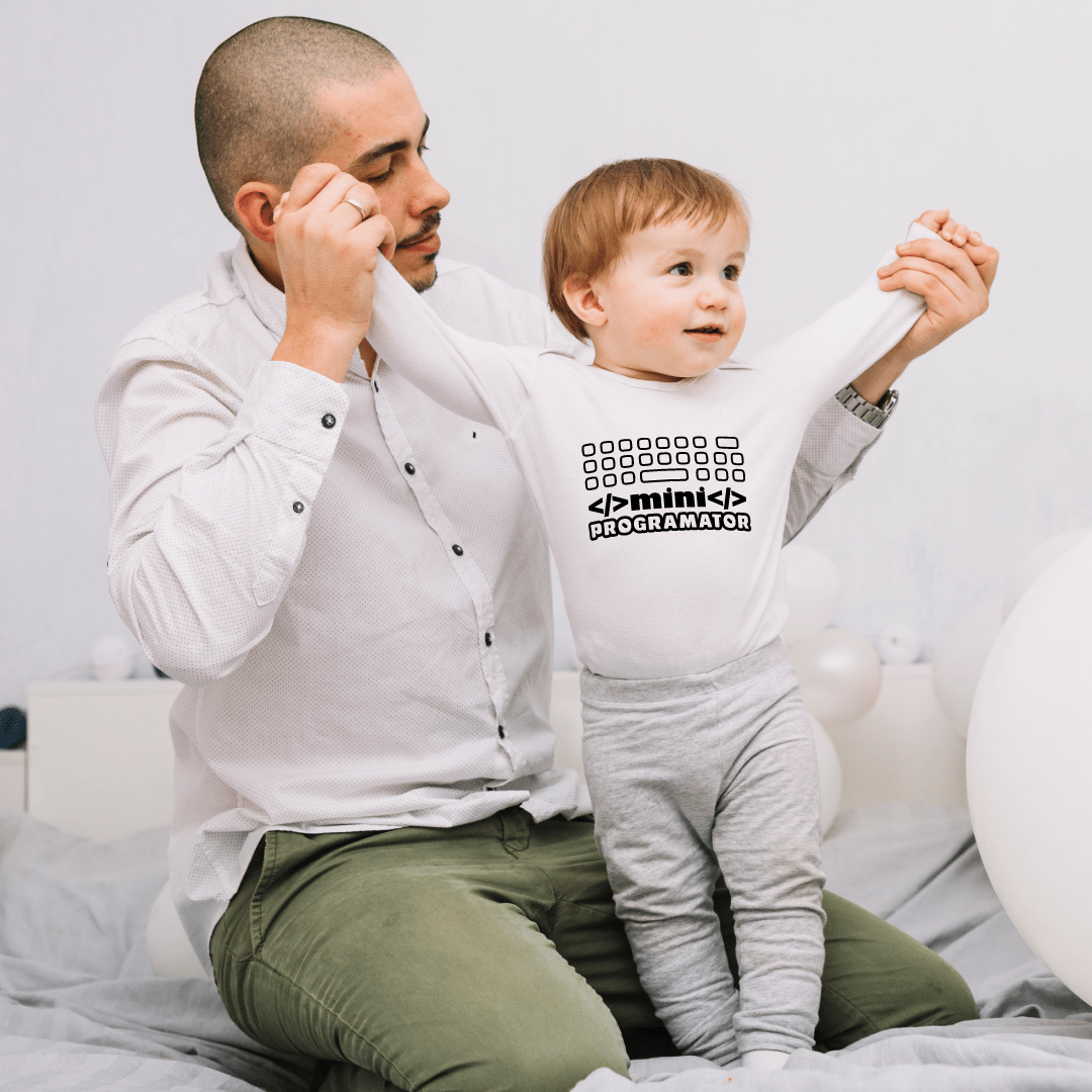 Body bebelusi personalizat "Mini Programator"