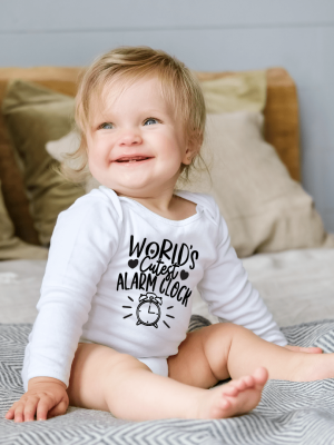 Body bebelusi personalizat "World's cutest alarm clock"